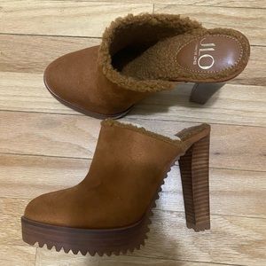 Brand new, never worn, Sherpa lined mules